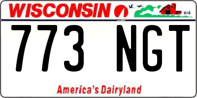 WI license plate 773NGT