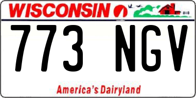 WI license plate 773NGV
