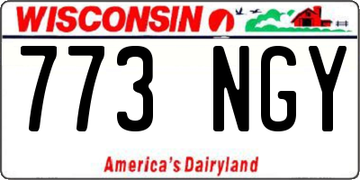 WI license plate 773NGY