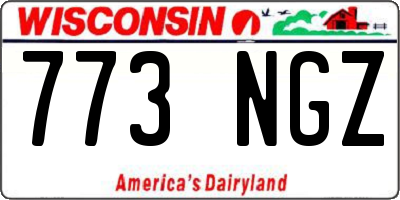 WI license plate 773NGZ