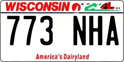 WI license plate 773NHA