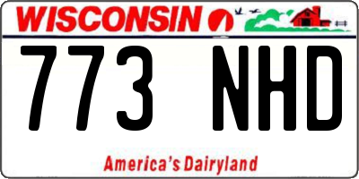 WI license plate 773NHD