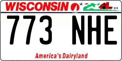 WI license plate 773NHE