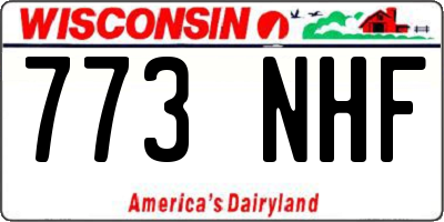 WI license plate 773NHF
