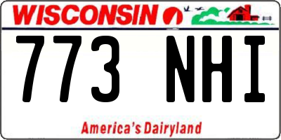 WI license plate 773NHI