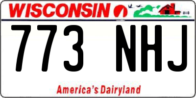 WI license plate 773NHJ