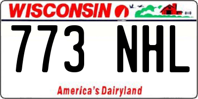 WI license plate 773NHL