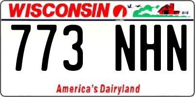 WI license plate 773NHN