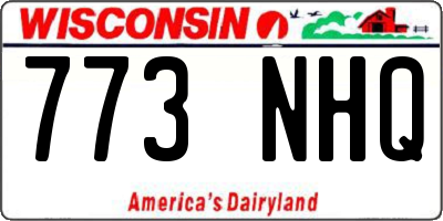 WI license plate 773NHQ