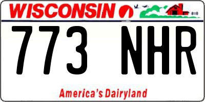 WI license plate 773NHR