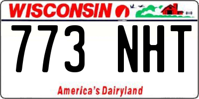 WI license plate 773NHT