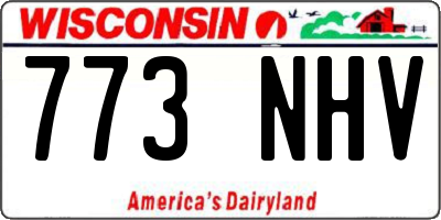 WI license plate 773NHV