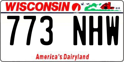 WI license plate 773NHW