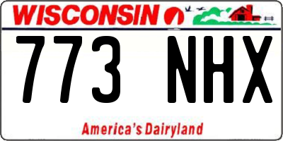 WI license plate 773NHX