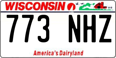 WI license plate 773NHZ