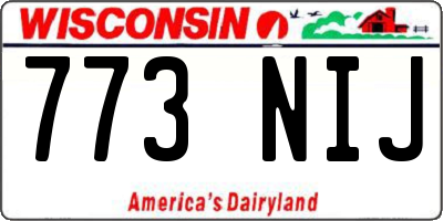 WI license plate 773NIJ