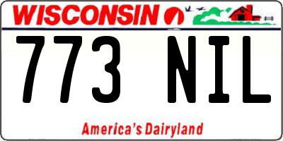 WI license plate 773NIL