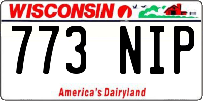 WI license plate 773NIP