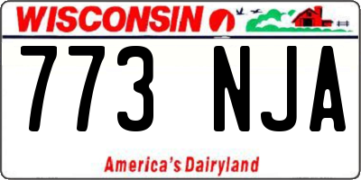 WI license plate 773NJA