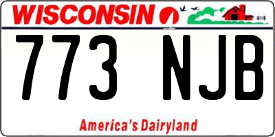 WI license plate 773NJB