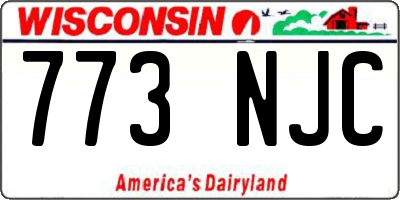 WI license plate 773NJC