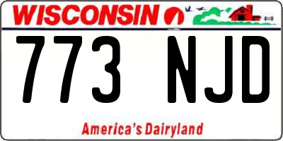WI license plate 773NJD