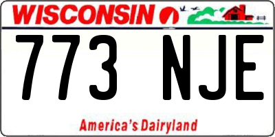 WI license plate 773NJE