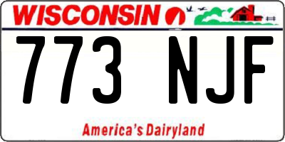 WI license plate 773NJF