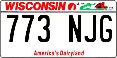 WI license plate 773NJG