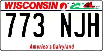 WI license plate 773NJH
