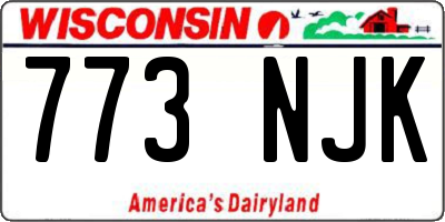 WI license plate 773NJK