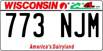 WI license plate 773NJM