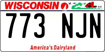 WI license plate 773NJN