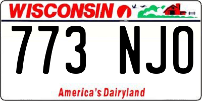WI license plate 773NJO