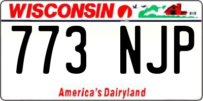 WI license plate 773NJP