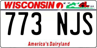 WI license plate 773NJS