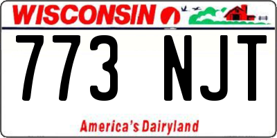 WI license plate 773NJT