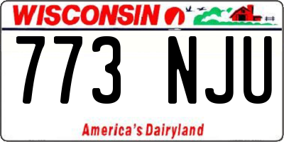 WI license plate 773NJU