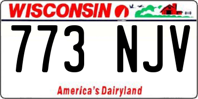 WI license plate 773NJV
