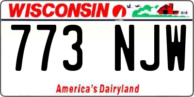 WI license plate 773NJW