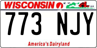WI license plate 773NJY