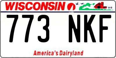 WI license plate 773NKF