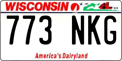 WI license plate 773NKG