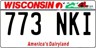 WI license plate 773NKI