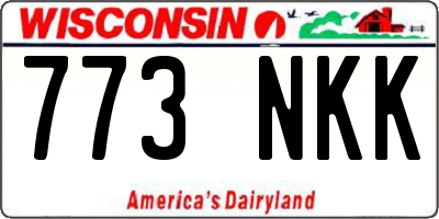 WI license plate 773NKK