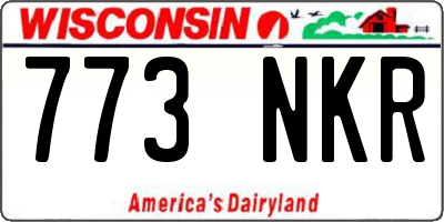 WI license plate 773NKR