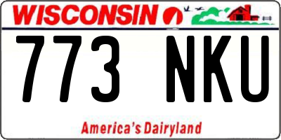 WI license plate 773NKU
