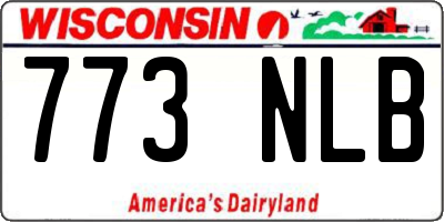 WI license plate 773NLB