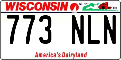 WI license plate 773NLN