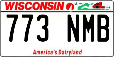 WI license plate 773NMB